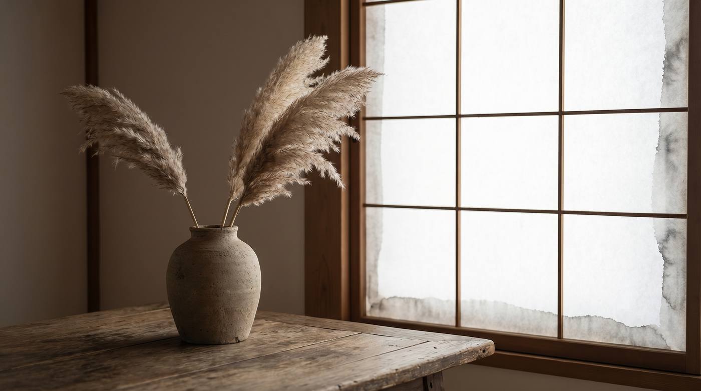 菠萝视频禅意生活 - 枯草陶瓶窗光